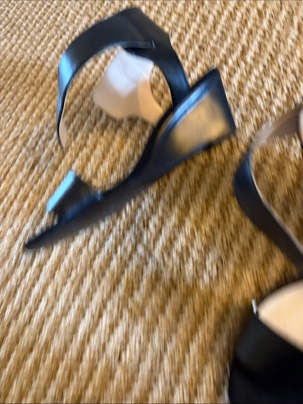 Nine West Black Strappy Block Heel Sandals
